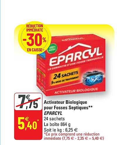 activateur biologique pour fosses septiques eparcyl