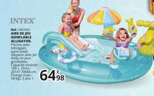 aire de jeu gonflable alligator intex