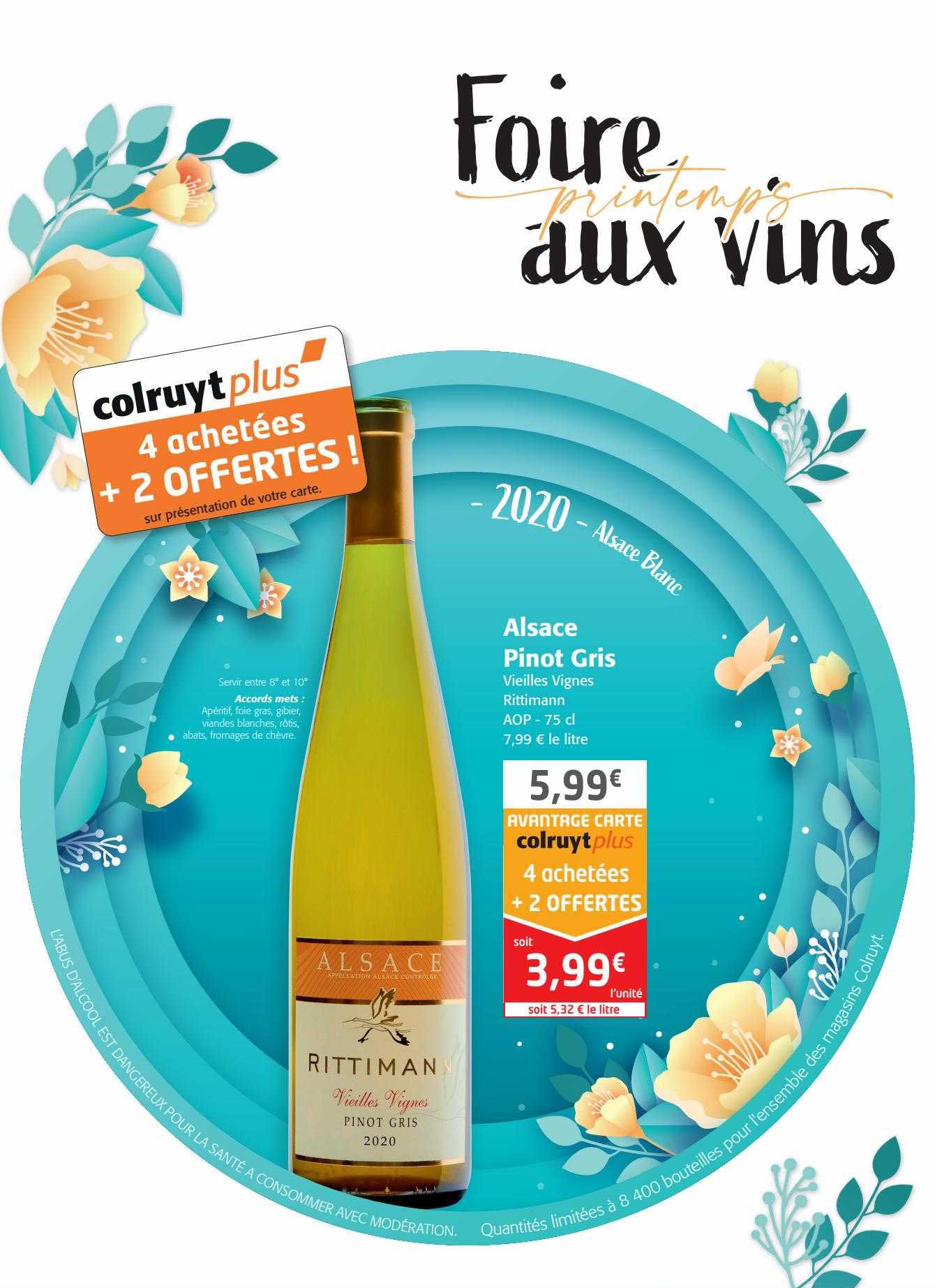 alsace pinot gris vieilles vignes rittiman aop