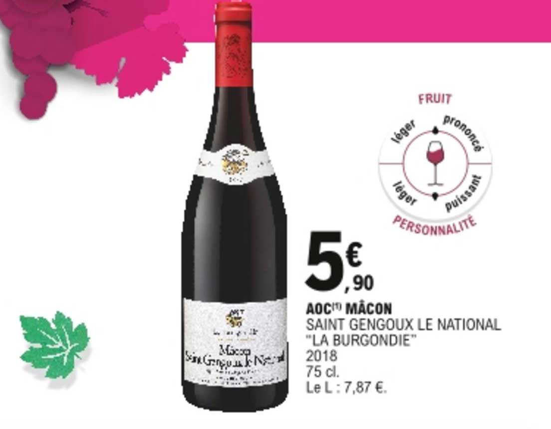 aoc mâcon saint gengoux le national "la burgondie"