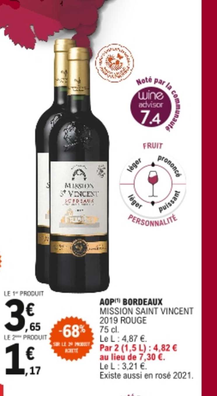 aop bordeaux mission saint vincent 2019 rouge