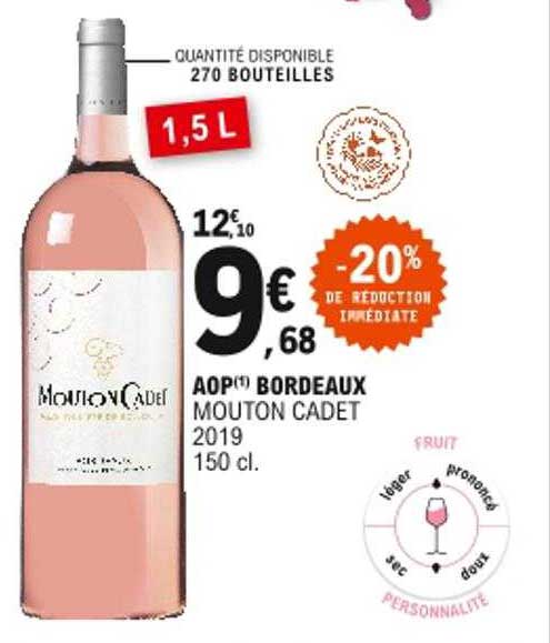 aop bordeaux mouton cadet 2019 -20% de réduction immédiate