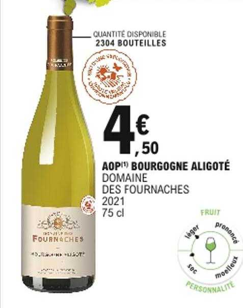 aop bourgogne aligoté domaine des fournaches 2021