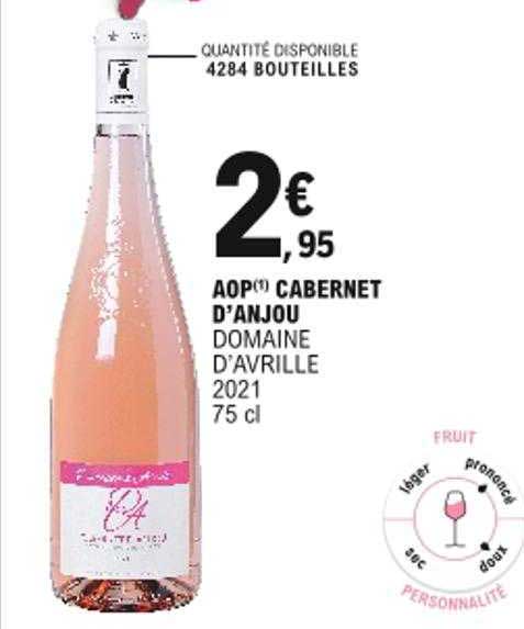 aop cabernet d'anjou domaine d'avrille 2021