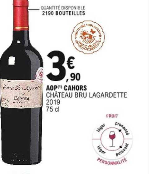 aop cahors château bru lagardette 2019