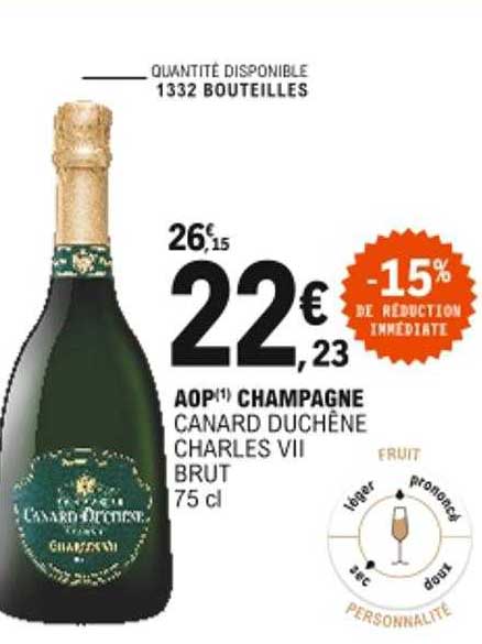 aop champagne canard duchêne charles vii brut -15% de réduction immédiate