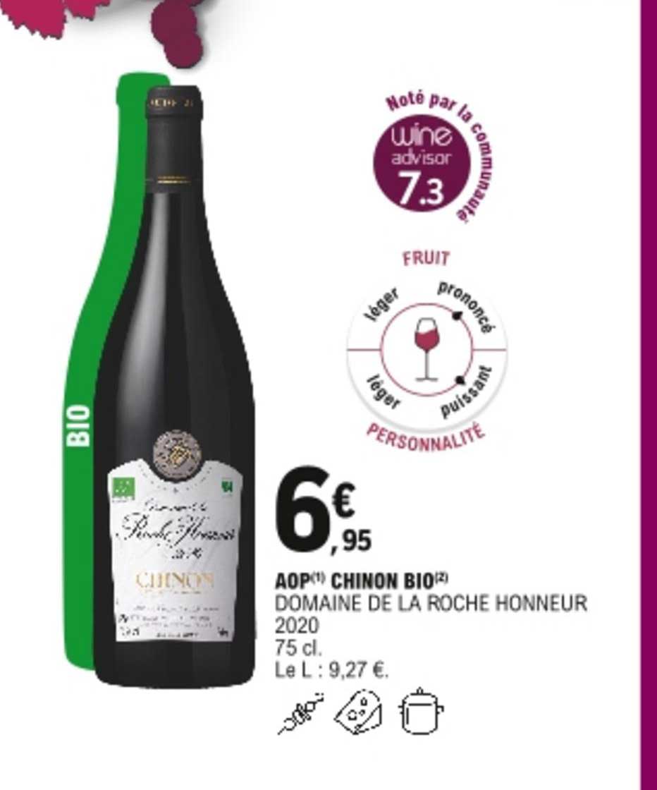 aop chinon bio domaine de la roche honneur 2020