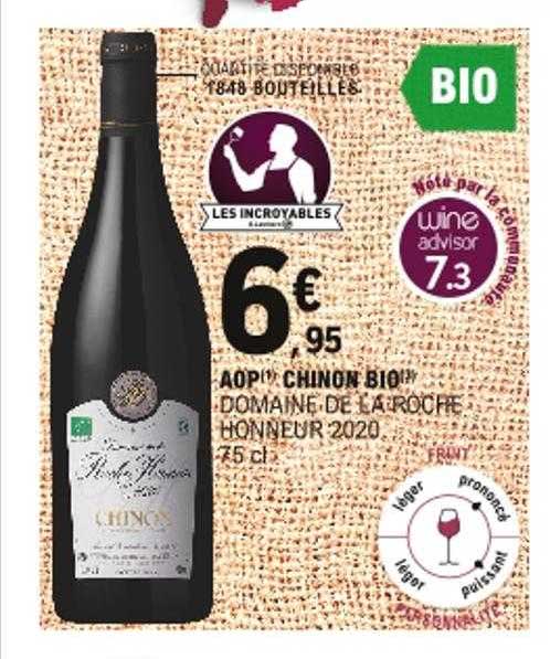 aop chinon bio domaine de la roche honneur 2020