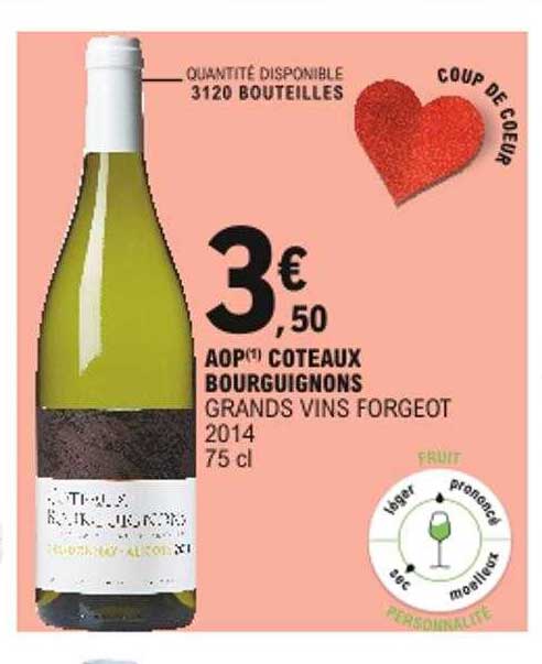 aop coteaux bourguignons grands vins forgeot 2014