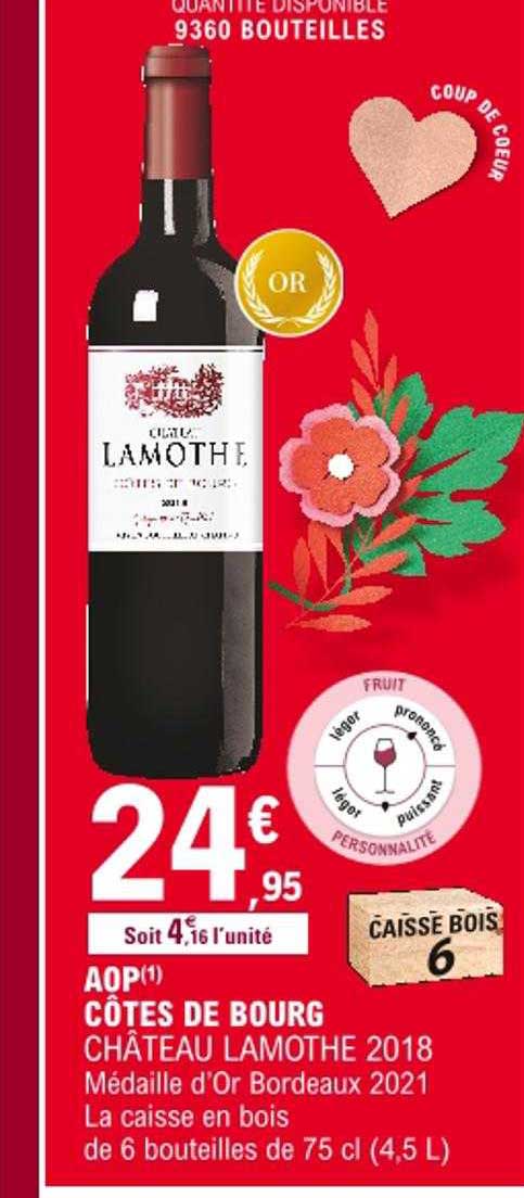 aop côtes de bourg château lamothe 2018