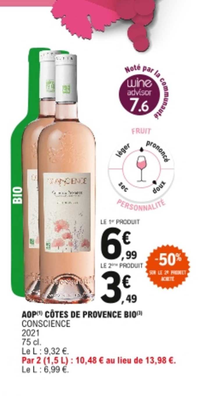 Aop Côtes De Provence Bio Conscience