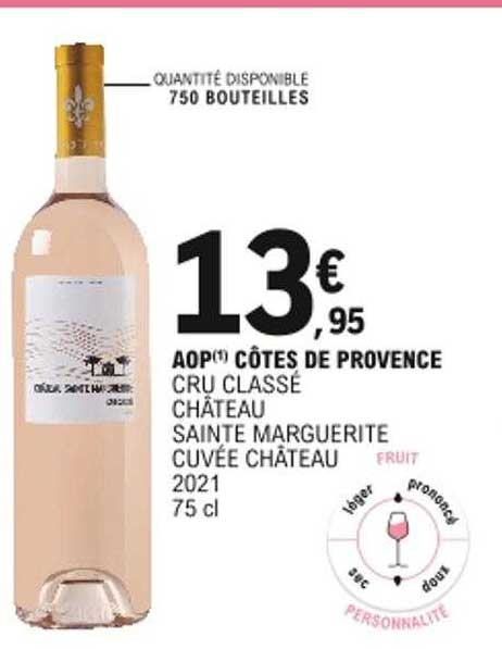 aop côtes de provence cru classé château sainte marguerite cuvée château 2021