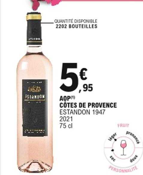 Aop Côtes De Provence Estandon 1947 2021
