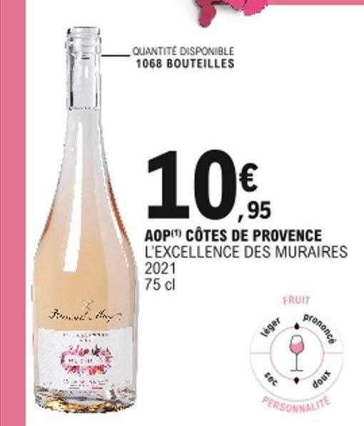 aop côtes de provence l'excellence des muraires 2021