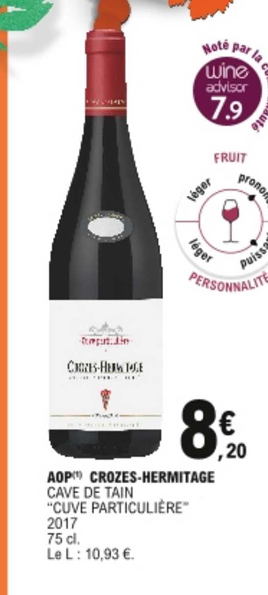 aop crozes-hermitage cave de tain "cuve particulière"