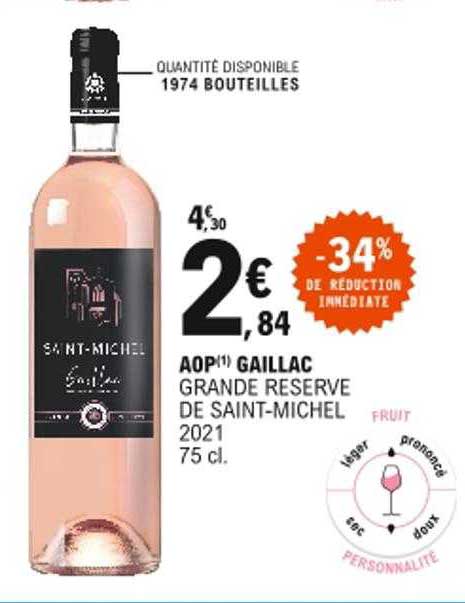 aop gaillac grande reserve de saint-michel 2021 -34% de réduction immédiate