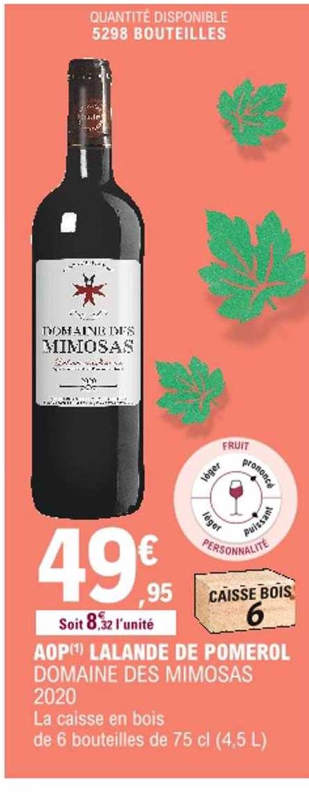 aop lalande de pomerol domaine des mimosas 2020