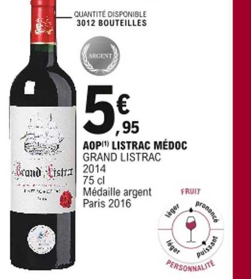 aop listrac médoc grand listrac 2014
