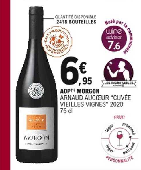 aop morgon arnaud aucœur cuvée vieilles vignes 2020