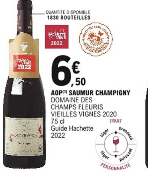 aop saumur champigny domaine des champs fleuris vieilles vignes 2020