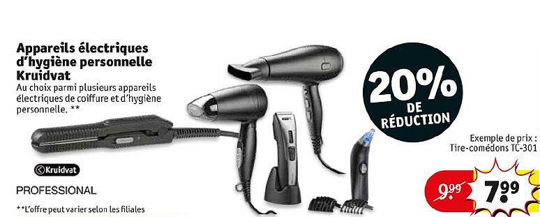 appareils électriques d'hygiène personnelle