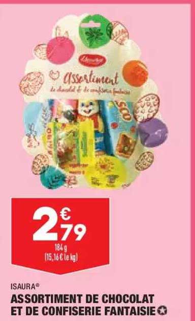 assortiment de chocolat et de confiserie fantaisie isaura