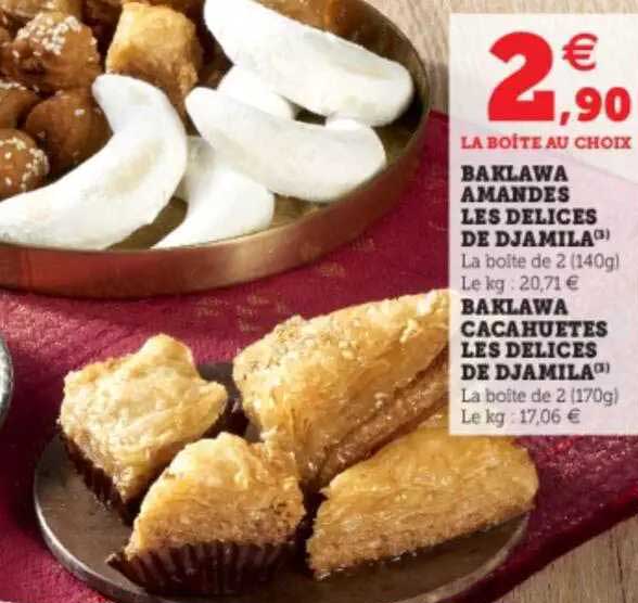 baklawa amandes les délices de djamila, baklawa cacahuètes les délices de djamila