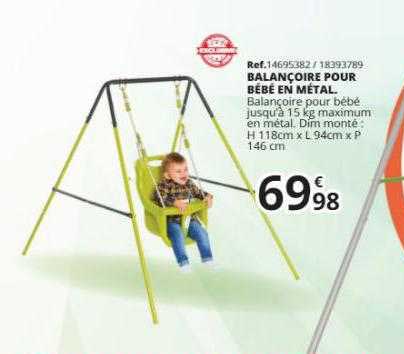 balançoire pour bébé en métal