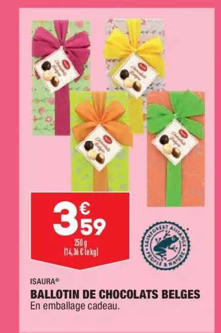 ballotin de chocolats belges isaura