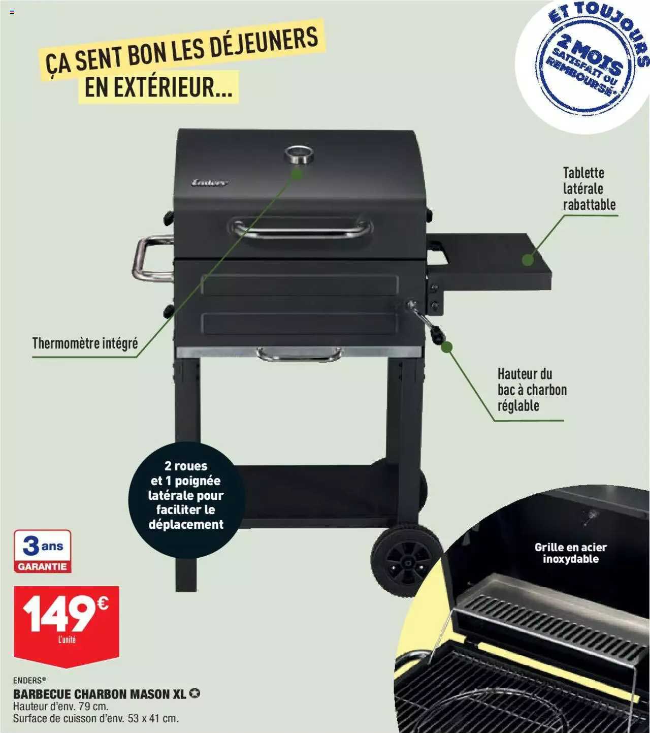 barbecue charbon mason xl enders