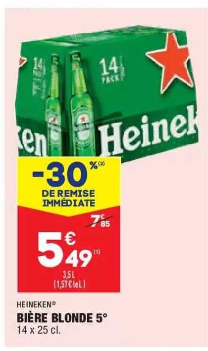 Bière Blonde 5° Heineken