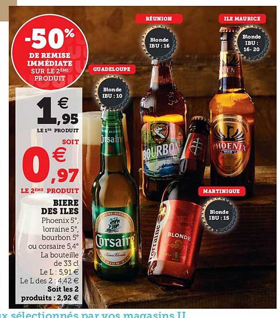 Bière Des îles -50% De Remise Immédiate Sur Le 2ème Produit