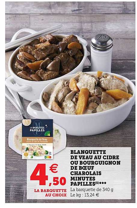 blanquette de veau au cidre ou bourguignon de bœufs charolais minutes papilles