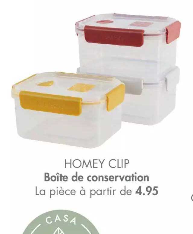 Boîte De Conservation Homey Clip