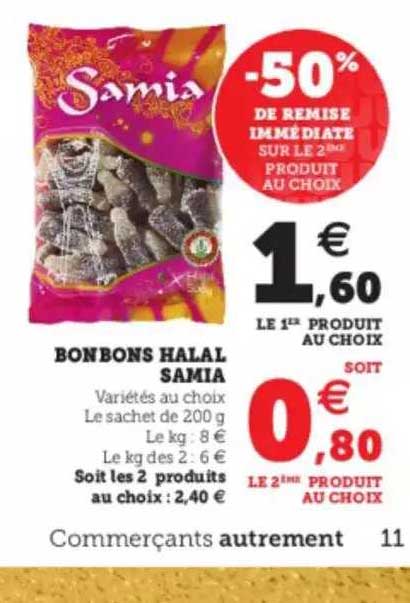 Bonbons Halal Samia