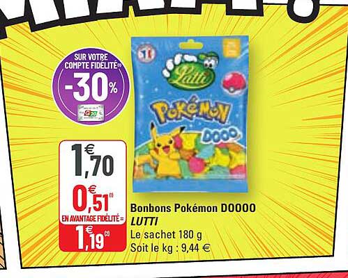 Bonbons Pokémon Doooo Lutti