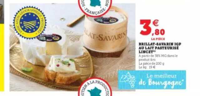 brillat-savarin igp au lait pasteurisé lincet