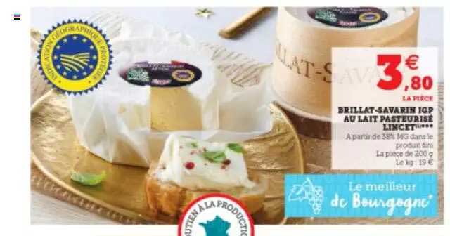brillat-savarin igp au lait  pasteurisé lincet