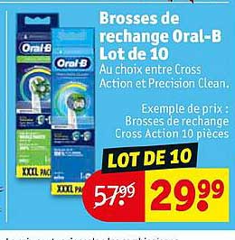 Brosses De Rechange Oral-b Lot De 10