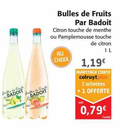 bulles de fruits par badoit