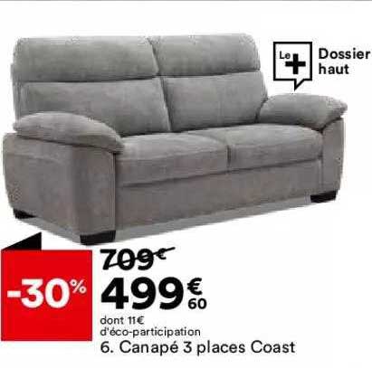 canapé 3 places coast