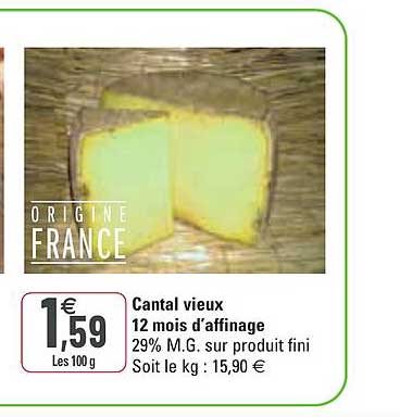 cantal vieux 12 mois d'affinage