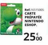 carte prépayée nintendo eshop