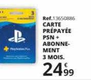 carte prépayée psn + abonnement 3 mois