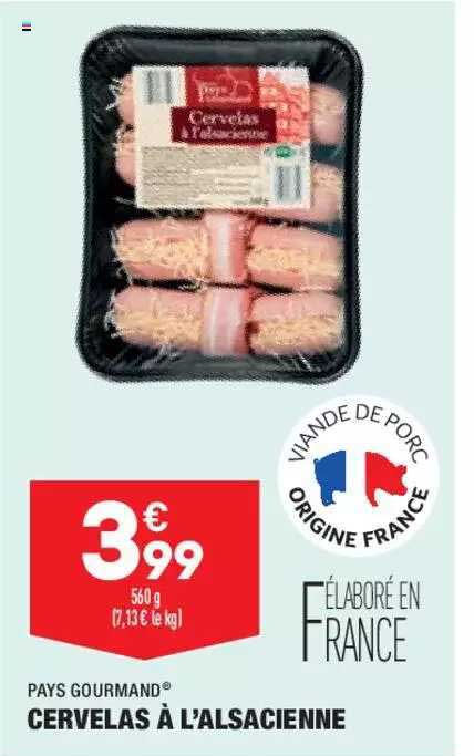 cervelas à l'alsacienne pays gourmand