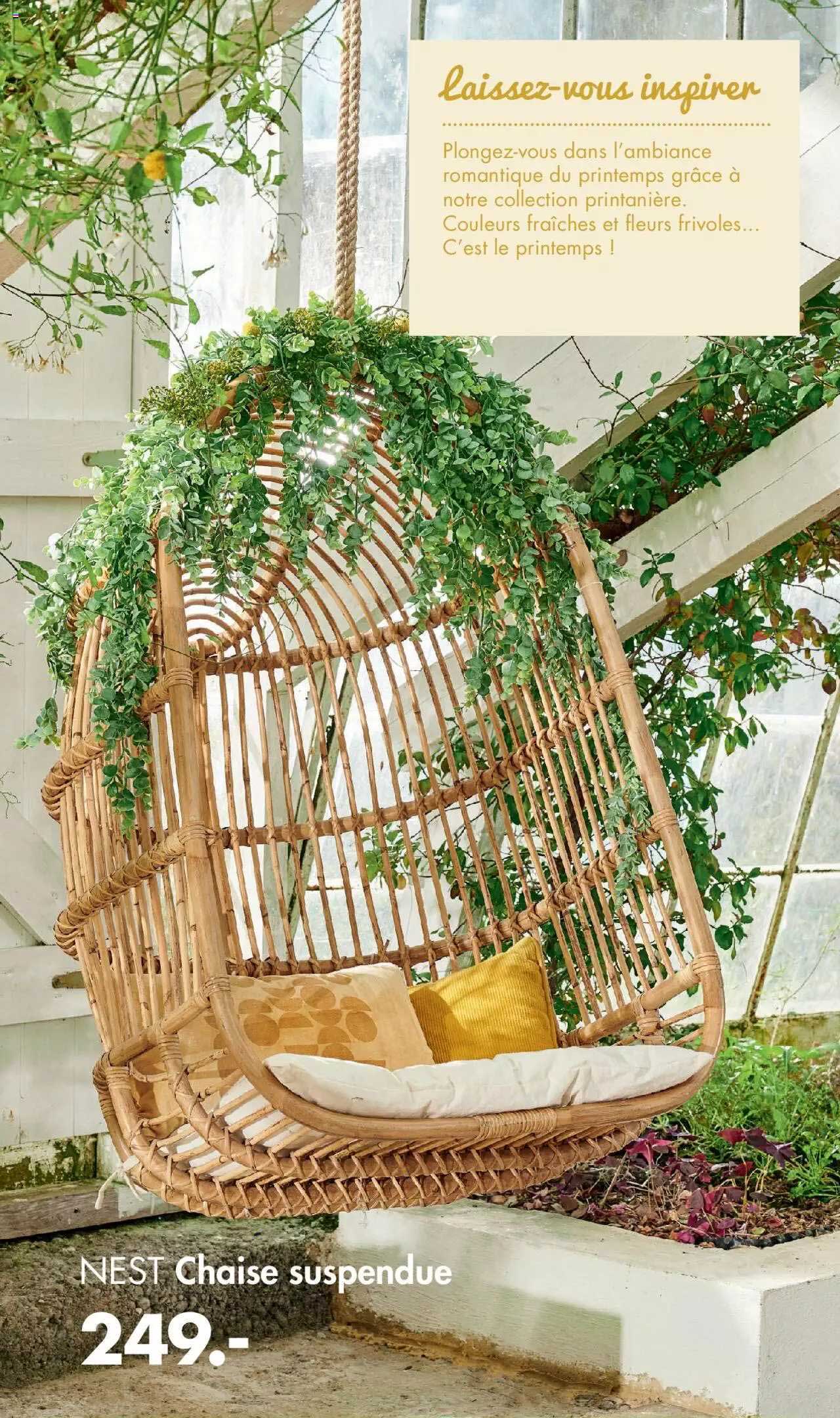 chaise suspendue nest