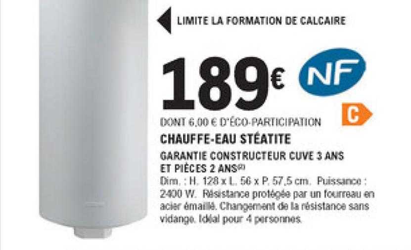 chauffe-eau stéatite