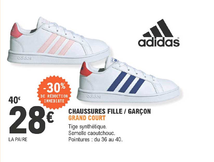 chaussures fille grand court adidas