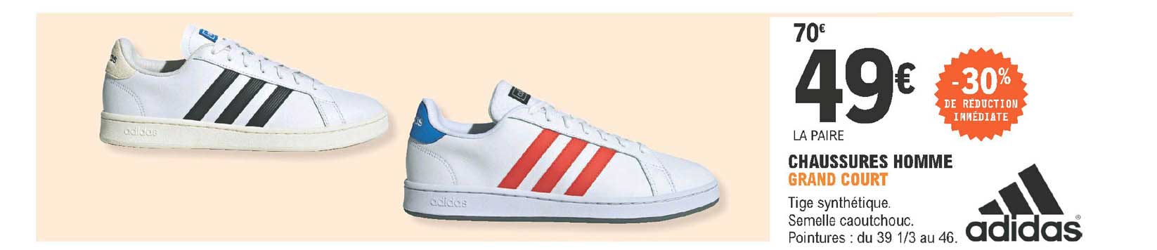 chaussures homme grand court adidas