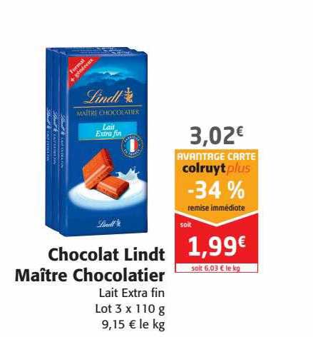 chocolat lindt maître chocolatier